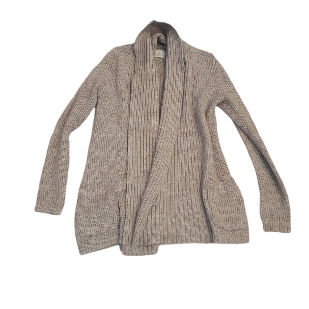Pins and Needles Brown Wool Blend Knit Duster Cardigan Small Boho Cottagecore
